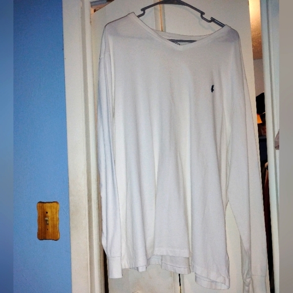 🤍 NWOT Mens Polo Ralph Lauren Long Sleeved White Top Size XXL Fall Autumn Fall - Picture 3 of 3